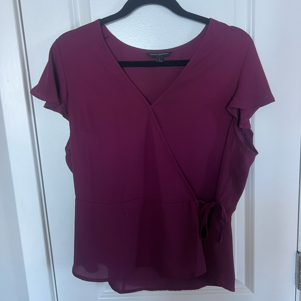 Women's Purple Wrap Top